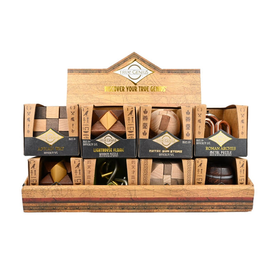 Project Genius Egyptian Triglyph Wooden Pyramid Brainteaser