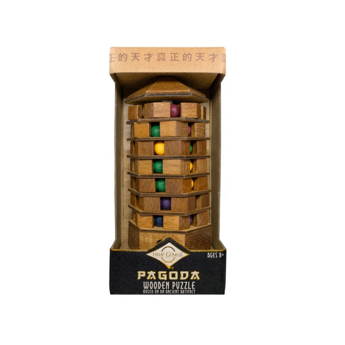Project Genius Chinese Pagoda Turn and Tilt Tower Puzzle Mechanical Puzzles