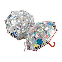 Floss & Rock - Transparent Colour Changing Umbrella - Construction Childrens Umbrella