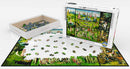 Bosch Garden of Earthly Delights jigsaw box and partially assembled puzzle
