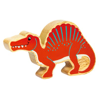 Lanka Kade Red Spinosaurus Wooden Dinosaur Figure
