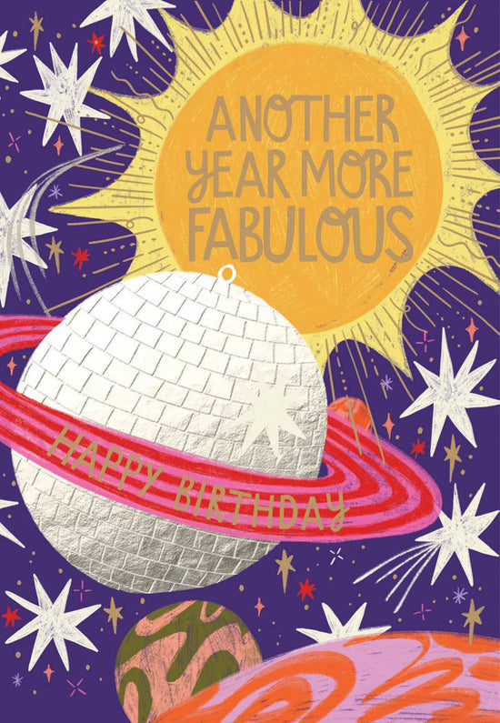 Another Year More Fabulous - Petite Birthday Card