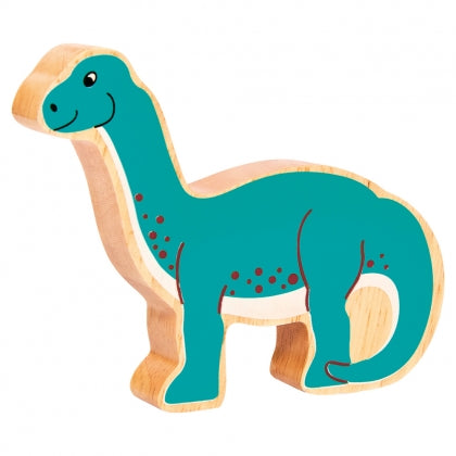 Lanka Kade Turquoise Diplodocus Wooden Dinosaur Figure