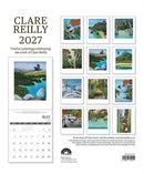 Clare Reilly 2027 calendar back cover with all 12 artwork previews