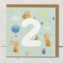 Bunny Party - 2nd Birthday Card