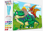 Dinosaurs Clay Painting 40x30cm