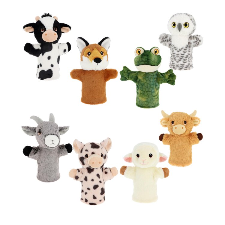 Keeleco 27 cm farm hand puppet assortment