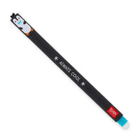 Legami Penguin erasable gel pen with turquoise ink