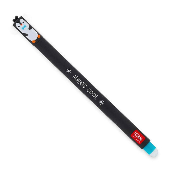 Legami - Erasable Gel Pen Single - Penguin - Turquoise ink