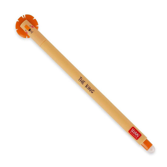 Legami Erasable Gel Pen Orange: Lion