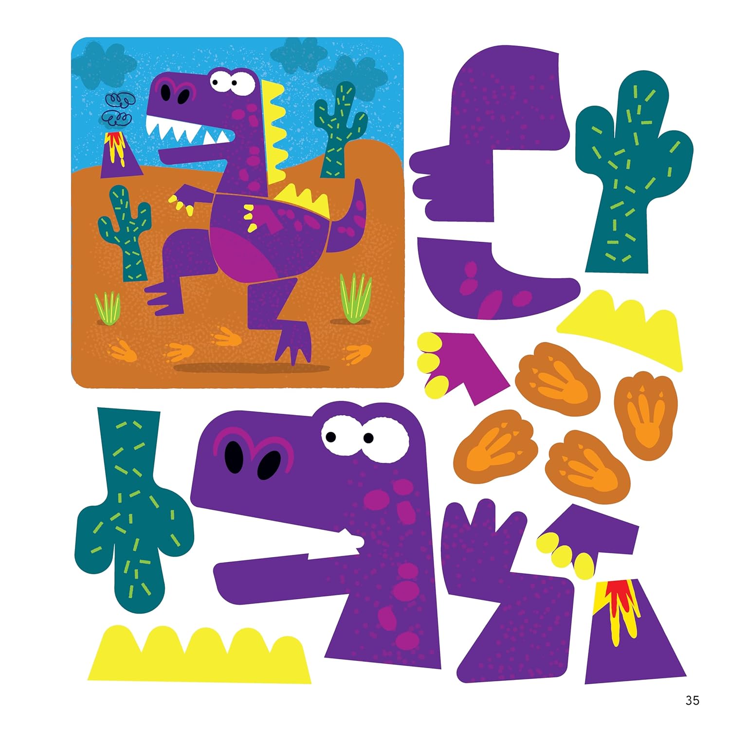 First Fun Sticker Painting: Dinosaurs