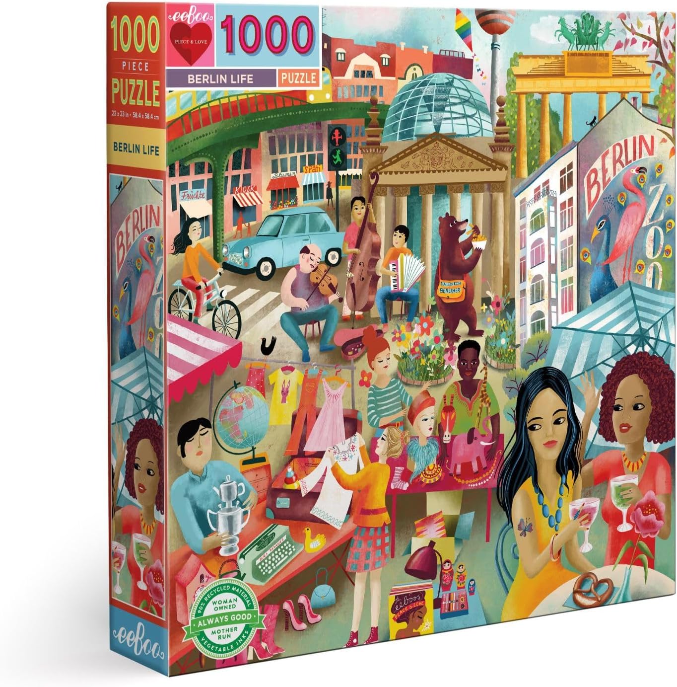 eeBoo 1000pc Puzzle: Berlin Life