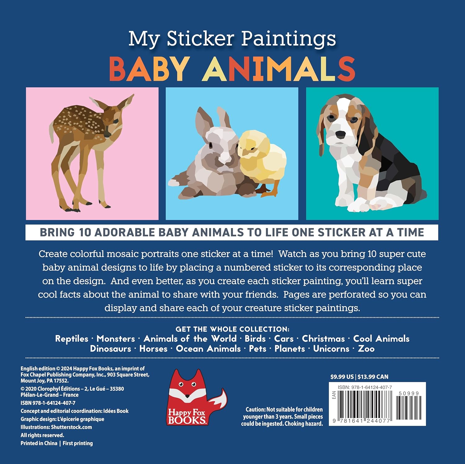 My Sticker Paintings: Baby Animals (10 Adorable Paintings)