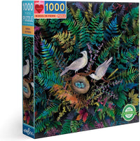 eeBoo 1000pc Puzzle: Birds in Fern
