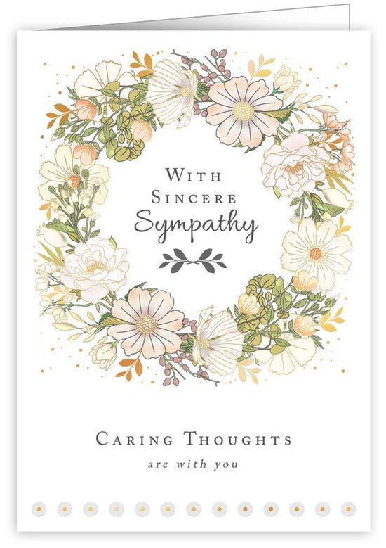 Flower Wreath - Sympathy Card