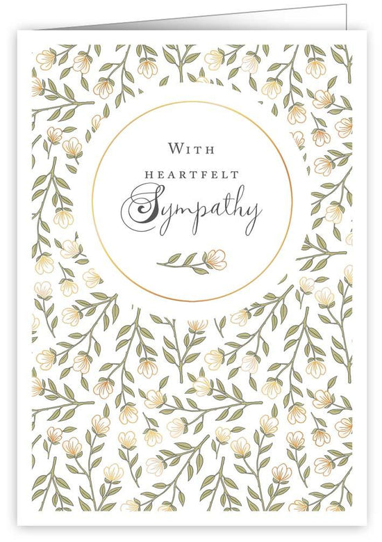 Little White Flowers - Sympathy Card