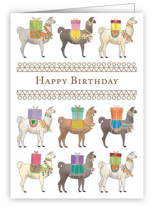 Llama Happy Birthday 12 Pkt - Tags