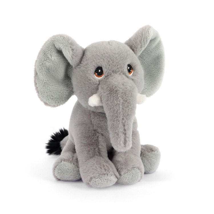 Keeleco Collectable Elephant 13 cm grey recycled soft toy