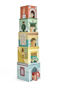 Hape x The Met Museum Wooden Nesting Blocks – 10 Pieces
