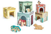 Hape x The Met Museum Wooden Nesting Blocks – 10 Pieces