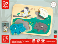 Hape x The Met Majestic Animals Peg Puzzle