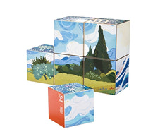 Hape x The Met 6-in-1 Wooden Art Puzzle Cubes