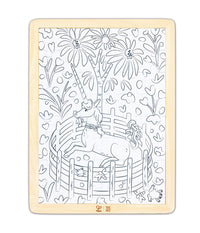 Hape x The Met Unicorn in a Garden Wooden Frame Puzzle – 48 Pieces