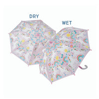 Floss & Rock - Rainbow Unicorn - Colour Changing Umbrella Childrens Umbrella
