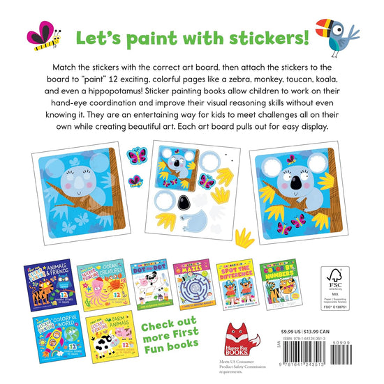First Fun Sticker Painting: Wild Animals