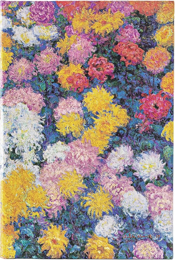 Monets Chrysanthemums Midi Lined Journal