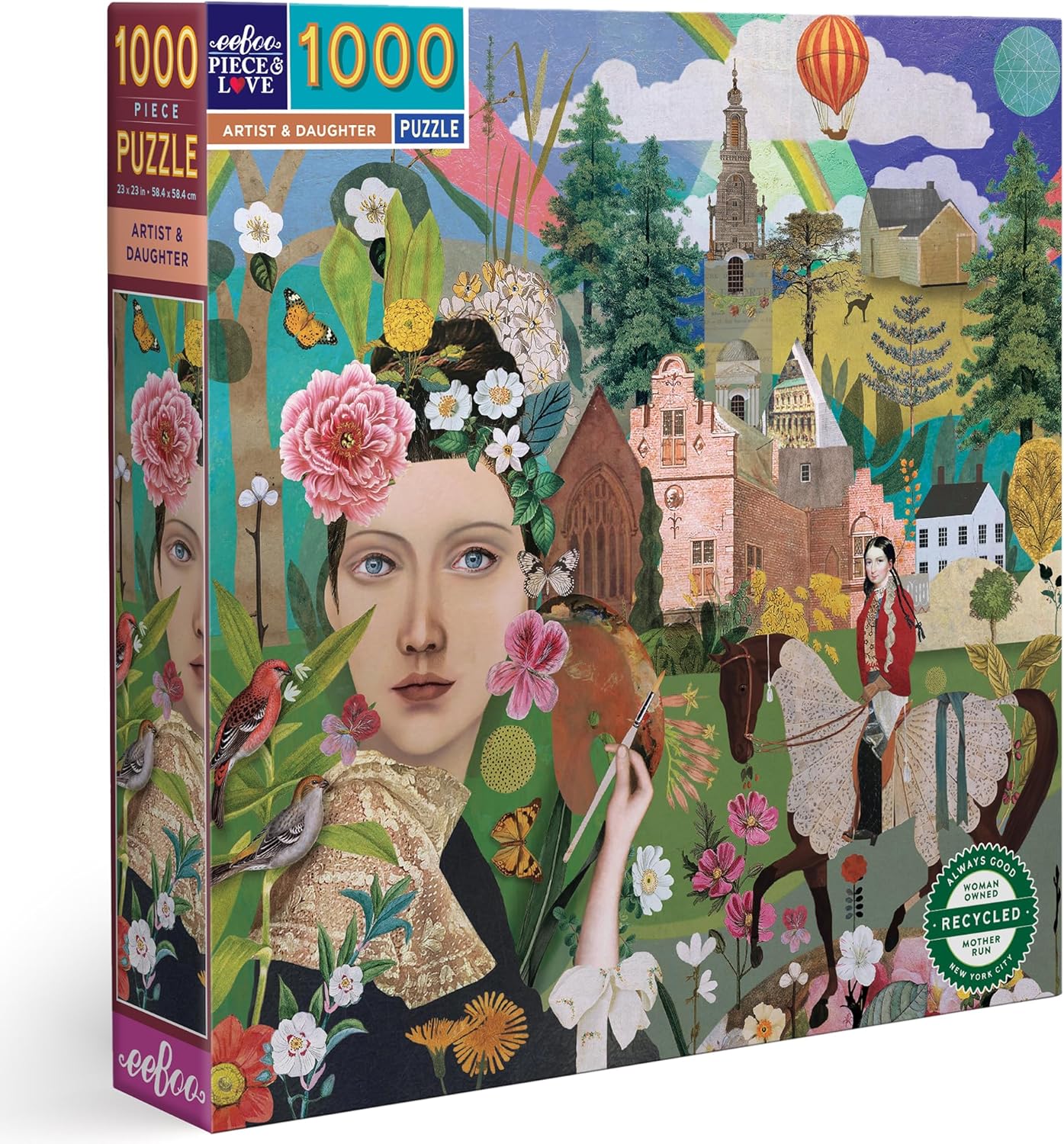 eeBoo 1000pc Puzzle: Artist and Daughter