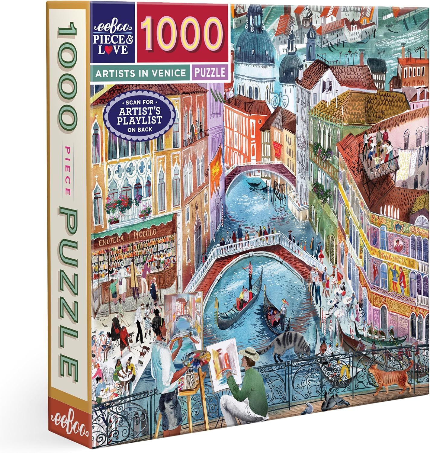 eeBoo 1000pc Puzzle: Artists In Venice