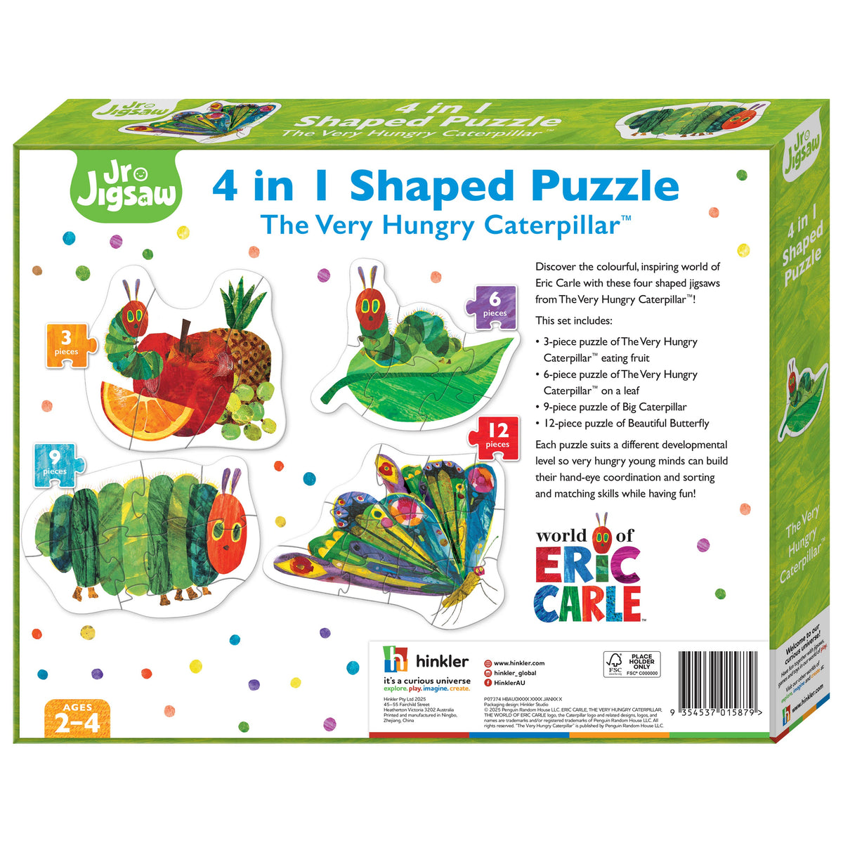 Hinkler The Very Hungry Caterpillar 4-in-1 Shaped Puzzle