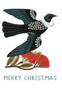 flying-tui-with-pohutukawa