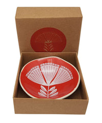 white-pohutukawa-lace-on-red-7cm-bowl