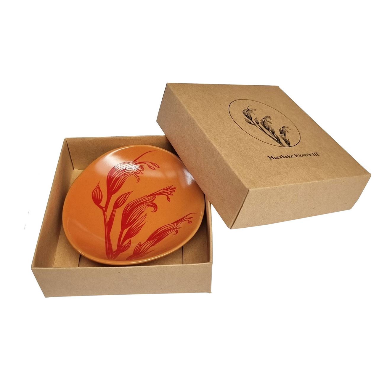 harakeke-flower-3-red-on-orange-10cm-bowl