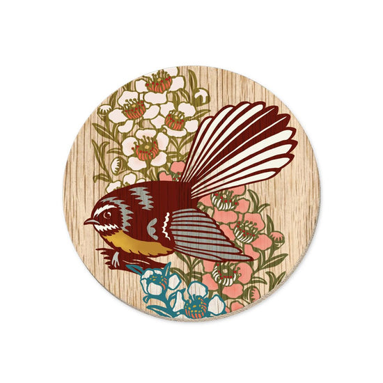 Screenprint Fantail - Coaster