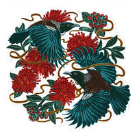 lino-cut-tuis-and-pohutukawa-christmas-card