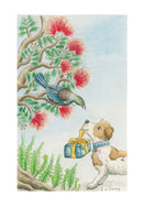 tui-in-tree-and-dog-with-present