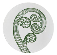 ponga-green-on-ivory-10cm-round-coaster