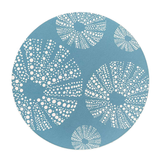 Kina Blue 10cm - Round Coaster