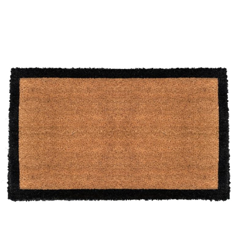 Coir Doormat - Black Trim - 45 x 75 cm