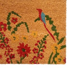 FLOWER GARDEN COIR DOORMAT