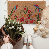 FLOWER GARDEN COIR DOORMAT