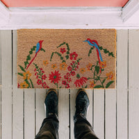 FLOWER GARDEN COIR DOORMAT