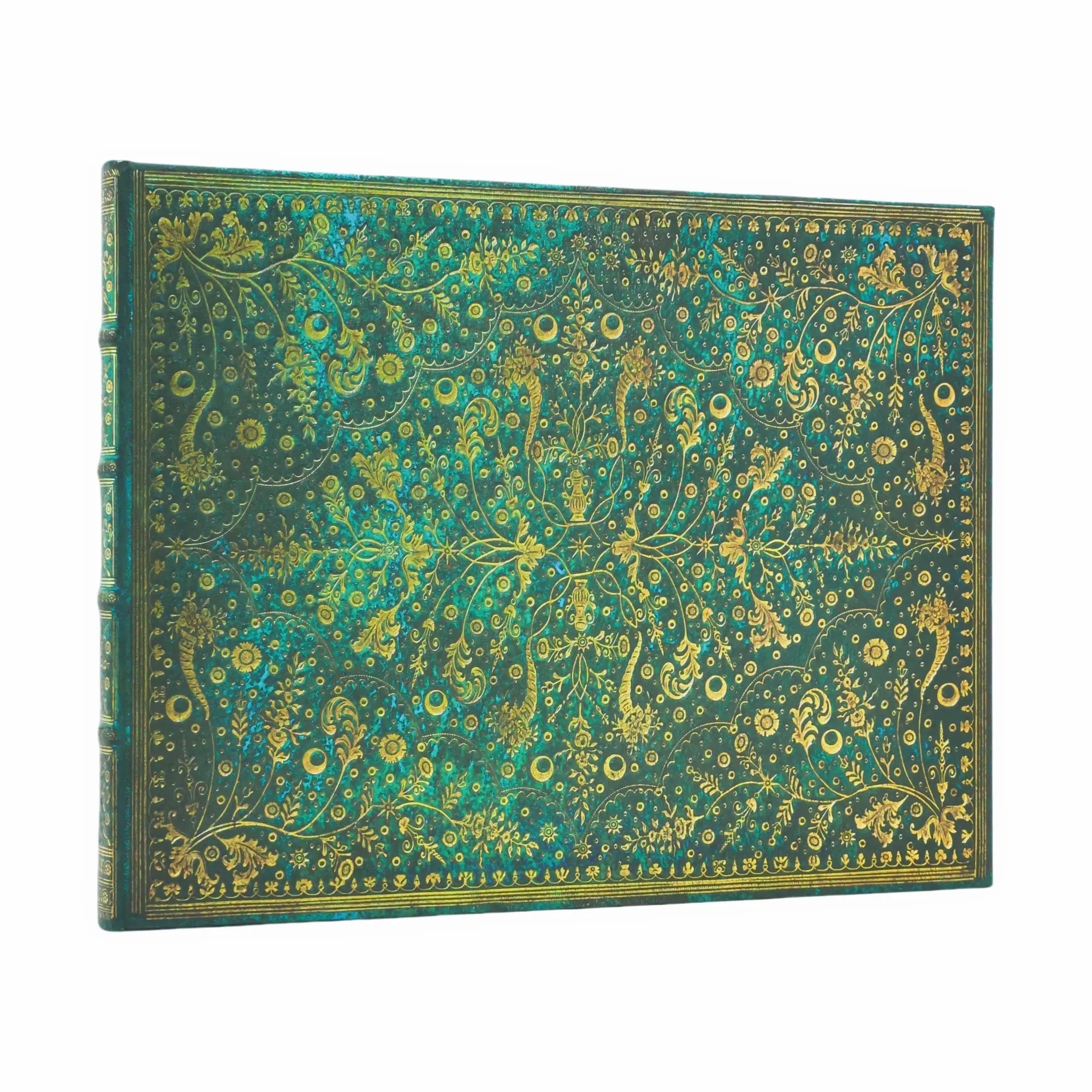 Emerald Flower Unlined Guest Book