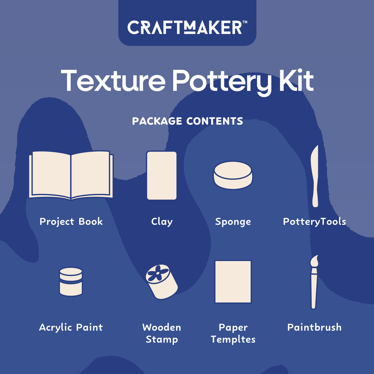 Craft Maker Classic Textured Pottery Kit