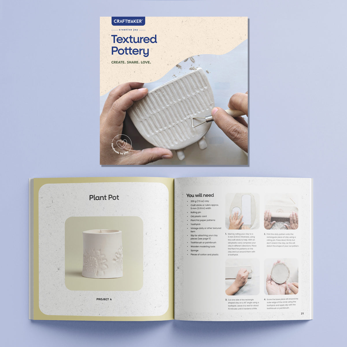 Craft Maker Classic Textured Pottery Kit