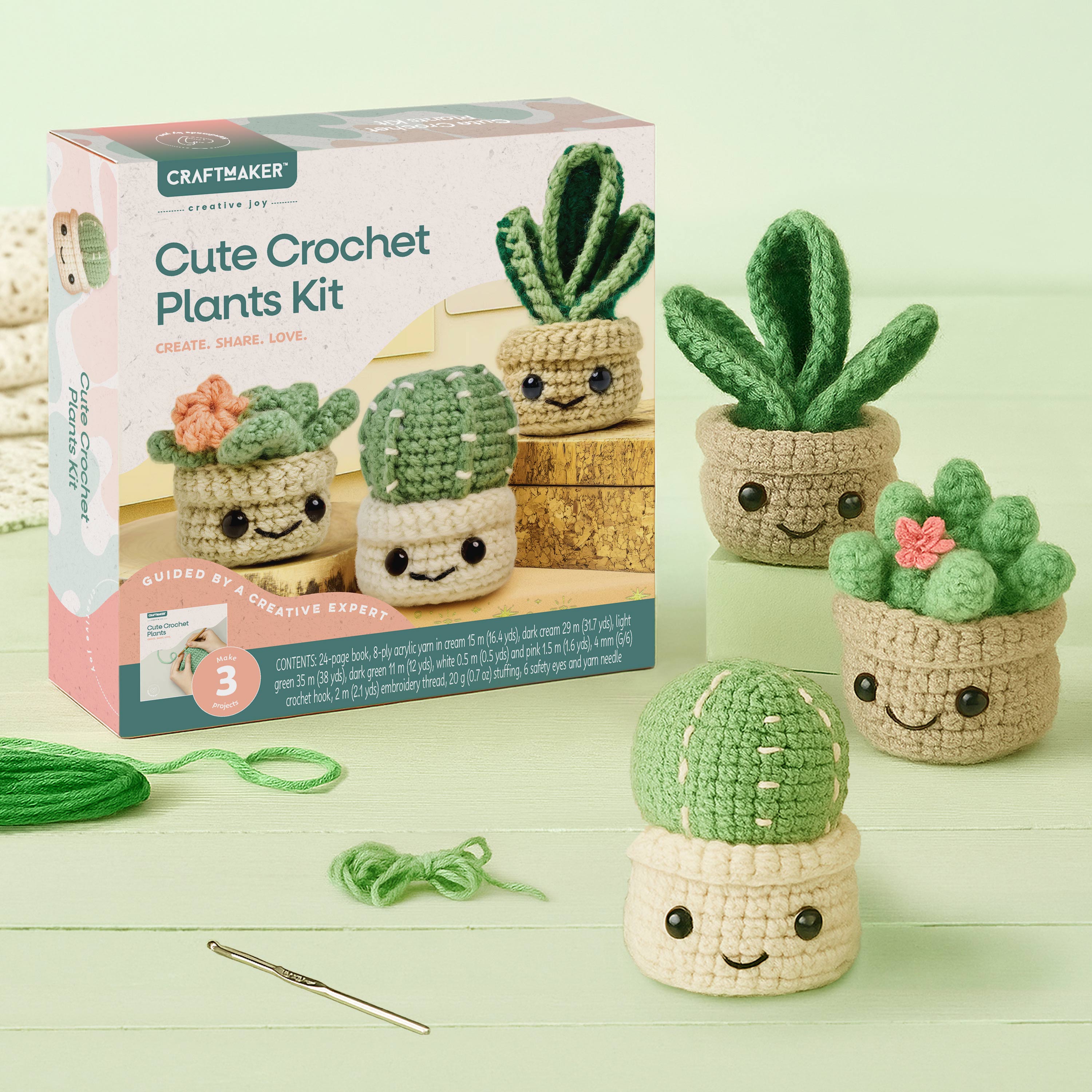 Craft Maker Cute Crochet Plants Kit