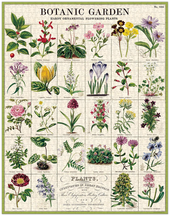 Cavallini & Co - Botanical Garden 1000 Pce - Vintage Puzzle